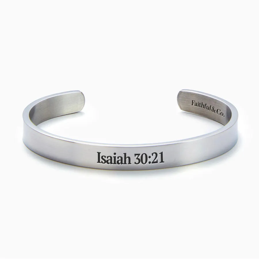 Isaiah 30:21 Cuff Bracelet