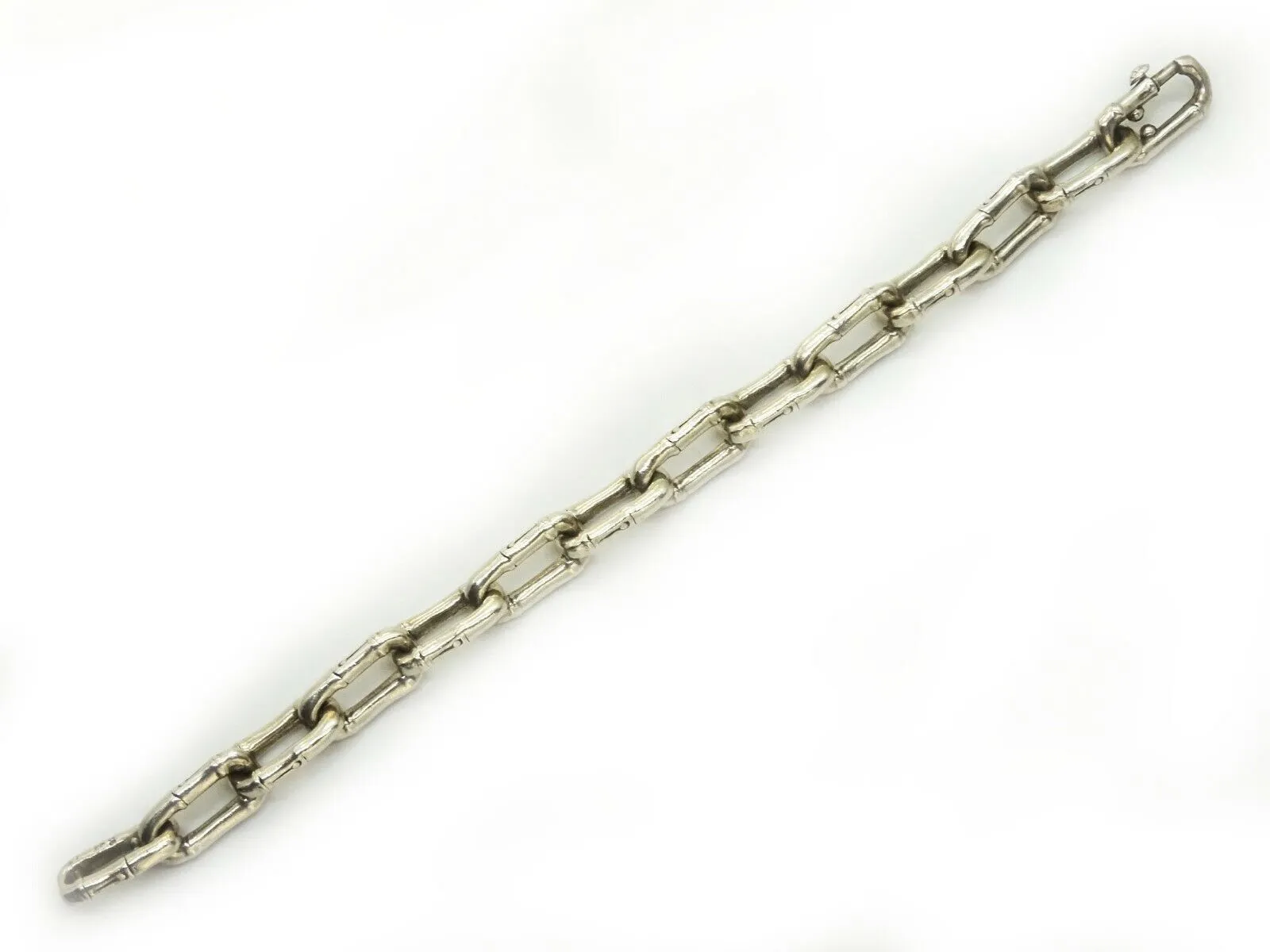 John Hardy Designer Bamboo Link Bracelet Sterling Silver