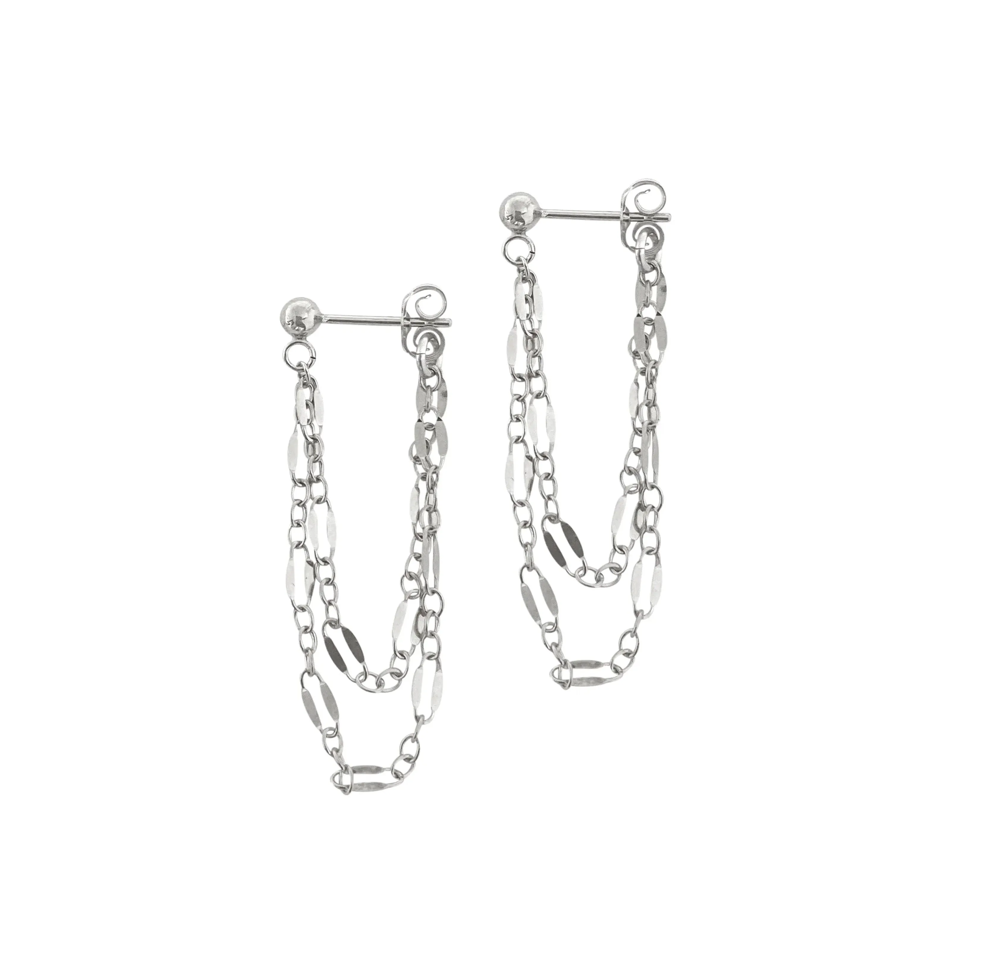 KENDEL CHAIN EARRINGS | Sterling Silver