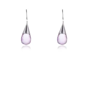 Kia Amethyst Drop Earrings in Sterling Silver