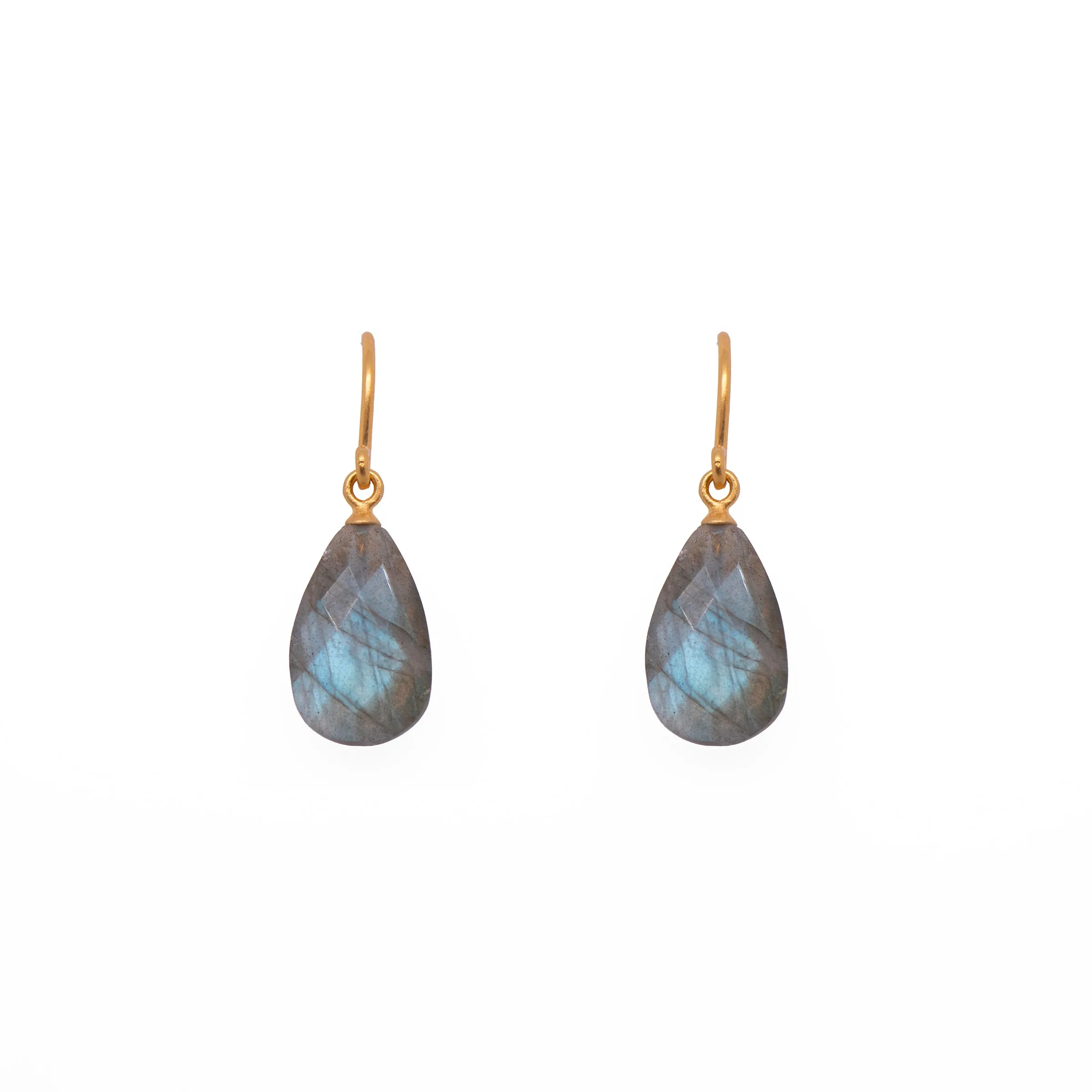 Labradorite Earrings 24K Fair Trade Gold Vermeil