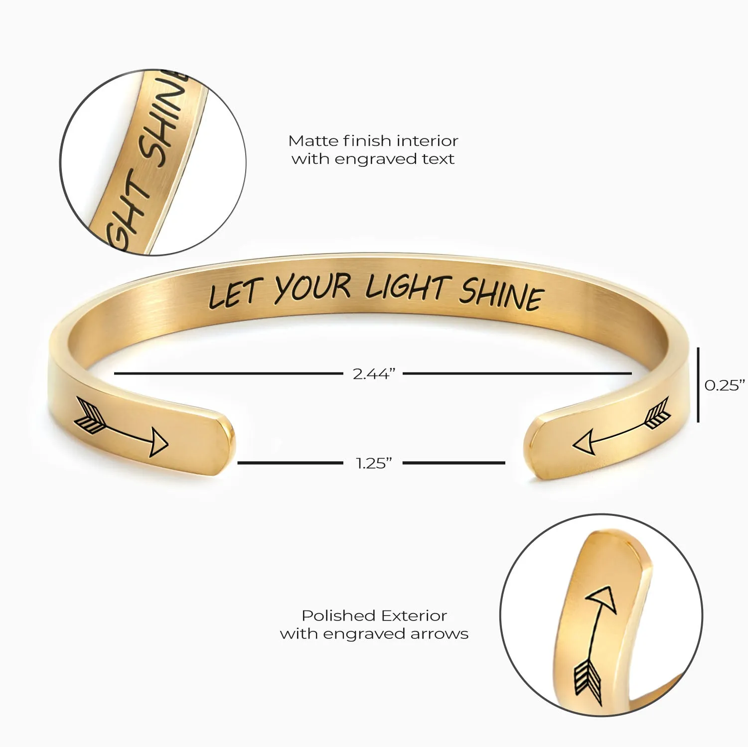 Let Your Light Shine Cuff Bracelet