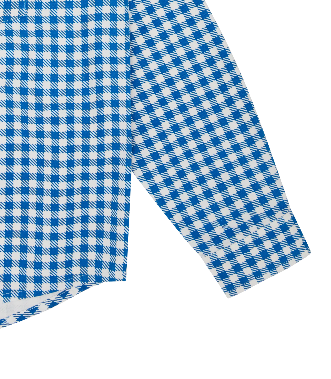 L/S PRINTED CHECK SHIRT - BLUE CHECK