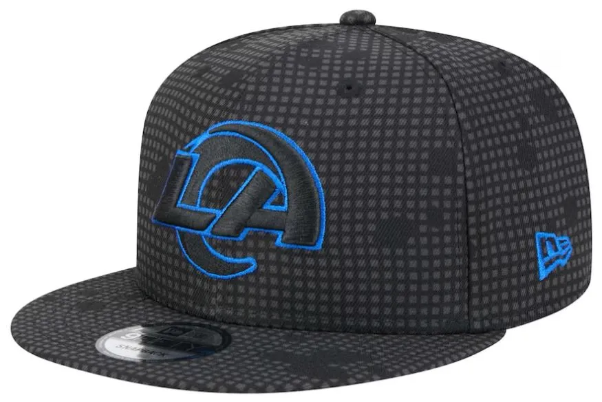 Men's Los Angeles Rams New Era Black Midnight Ink Pop Outline 9FIFTY Snapback Hat