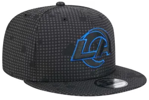 Men's Los Angeles Rams New Era Black Midnight Ink Pop Outline 9FIFTY Snapback Hat