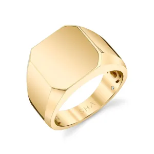 MEN'S SOLID GOLD SIGNET RING