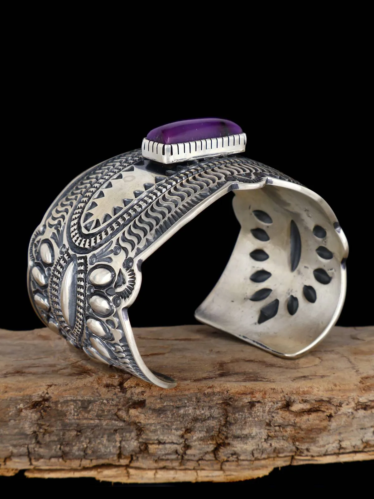 Native American Jewelry Natural Sugilite Cuff Bracelet