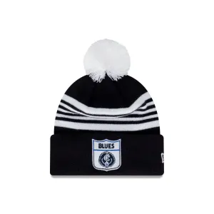 New Era Carlton Blues Retro Beanie With Pom