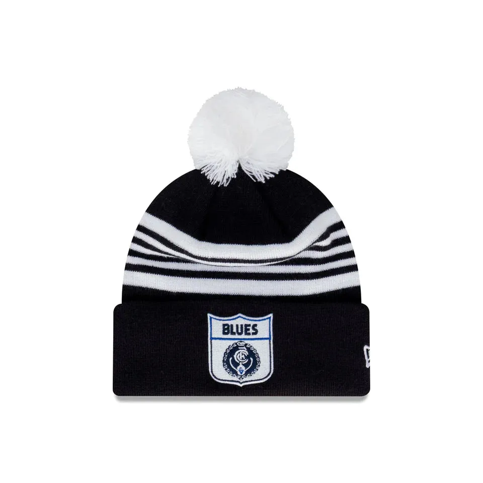 New Era Carlton Blues Retro Beanie With Pom