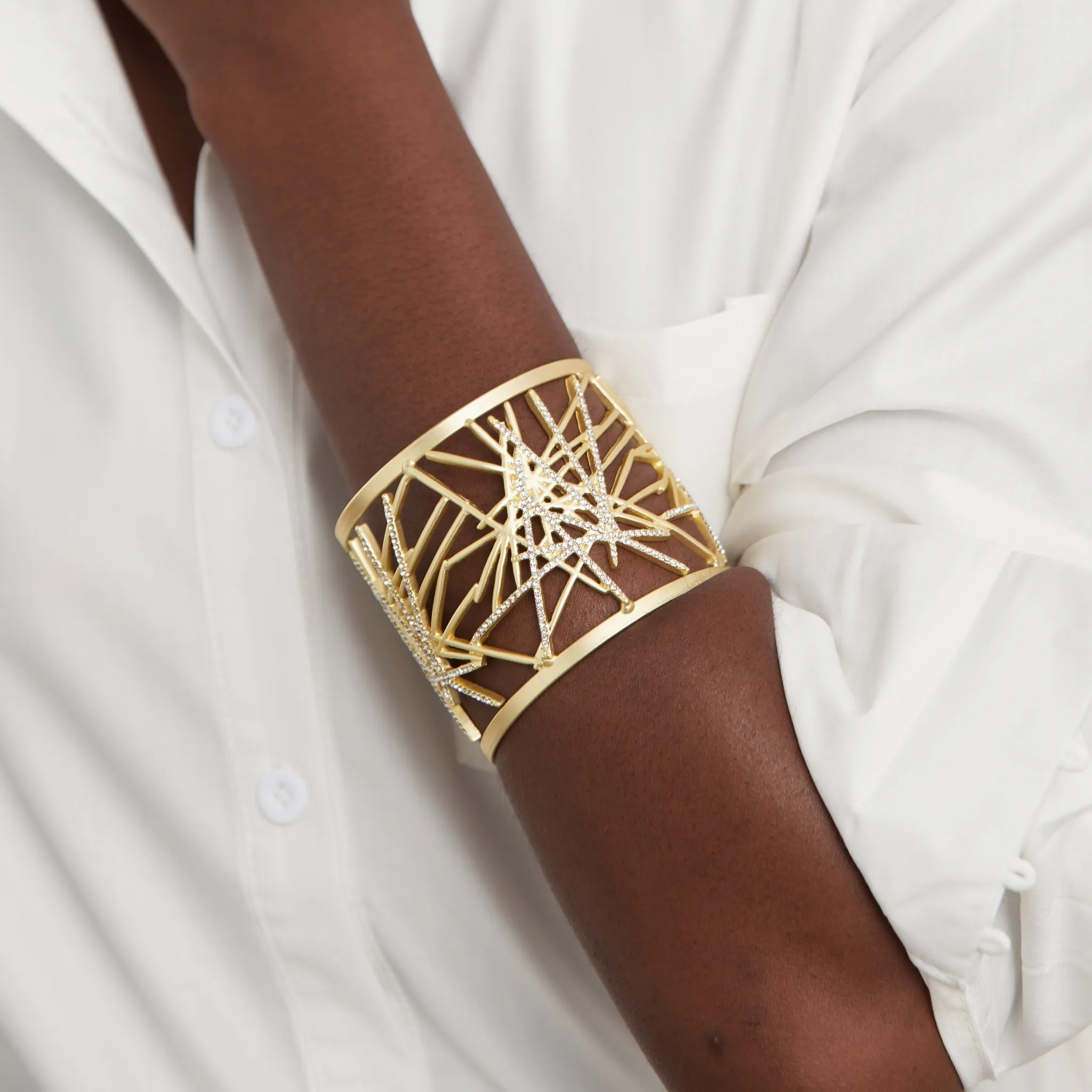 Origami Cuff - Soft Gold