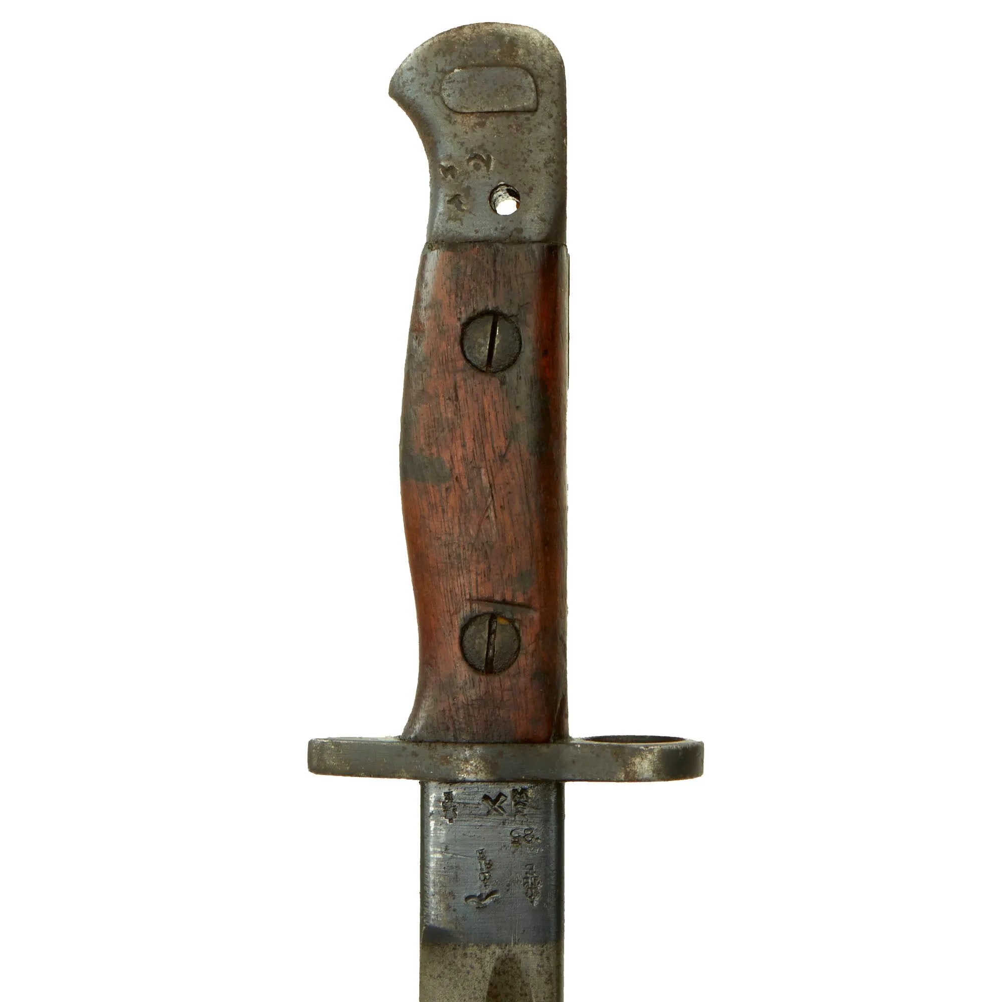 Original British WWI P-1907 Enfield Bayonet by Wilkinson with No. I Mk. II Australian Mangrovite Scabbard - Dated 1918, 25 & 42