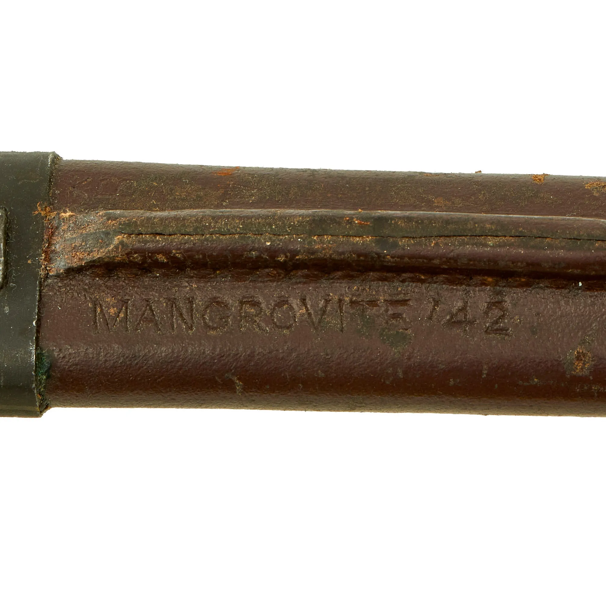 Original British WWI P-1907 Enfield Bayonet by Wilkinson with No. I Mk. II Australian Mangrovite Scabbard - Dated 1918, 25 & 42