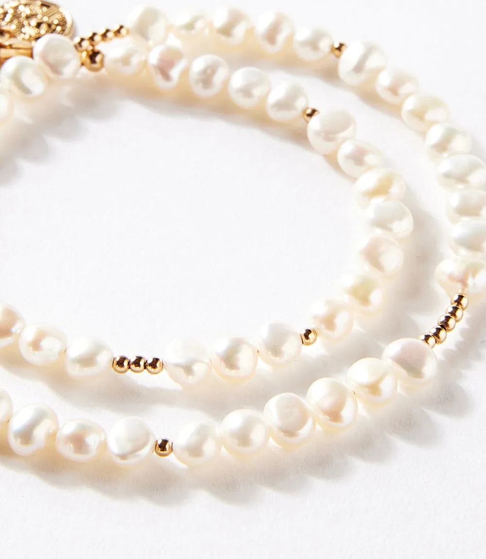 Pearl Double Wrap Bracelet