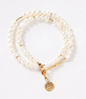 Pearl Double Wrap Bracelet