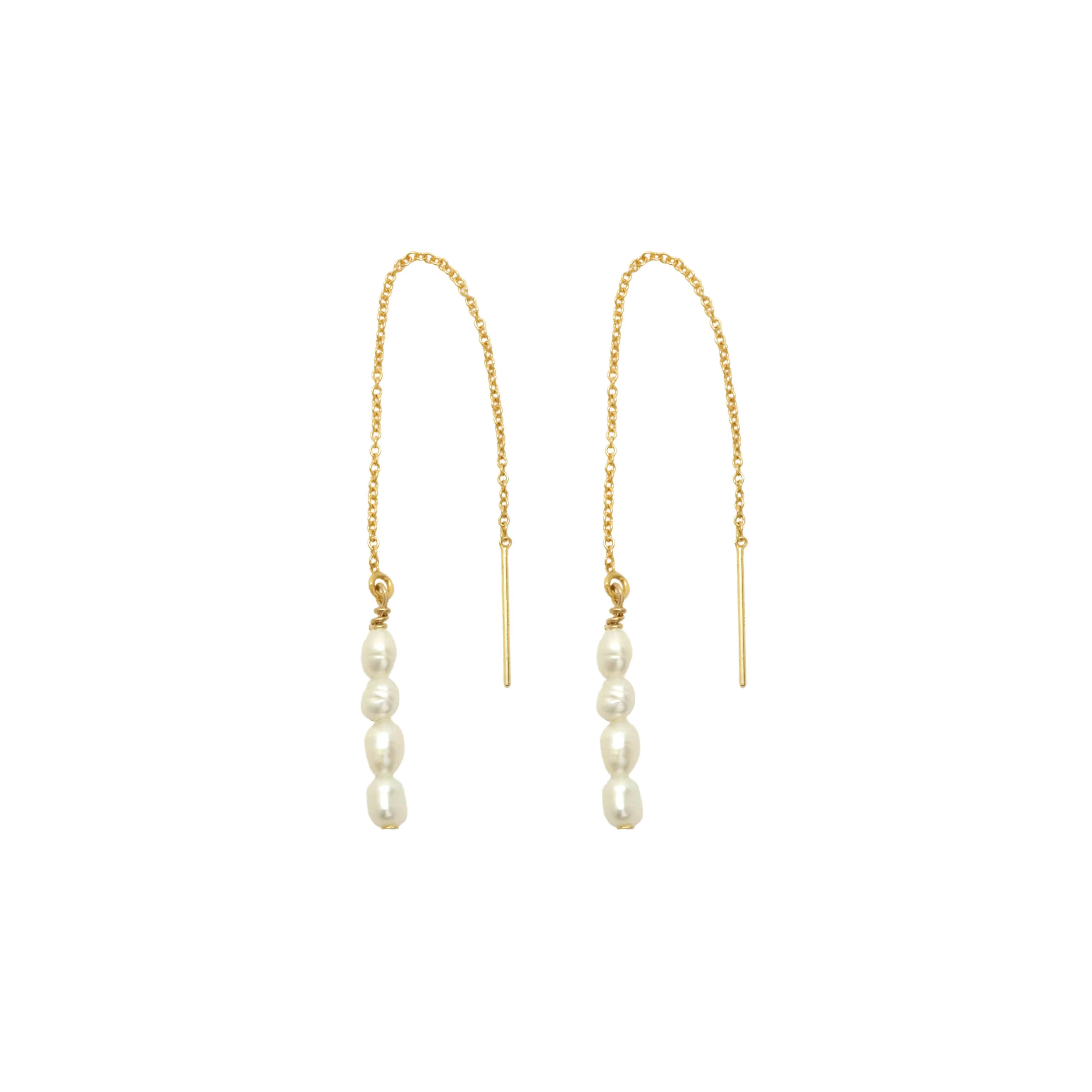 Pearl Threader Earrings