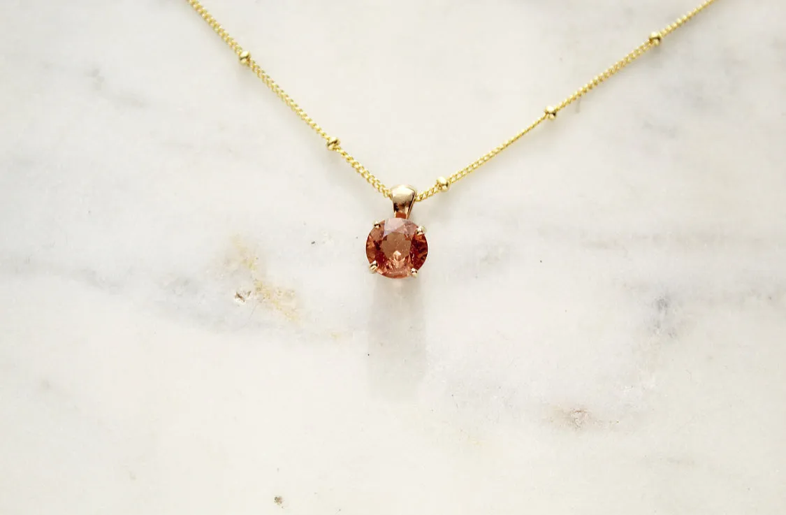 Pink Tourmaline necklace