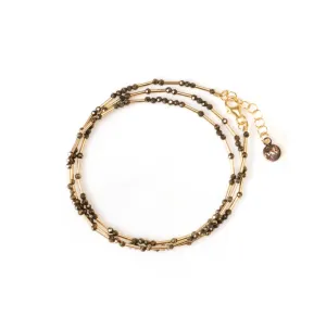 Pyrite Liquid Wrap Bracelet - Final Sale 25% off