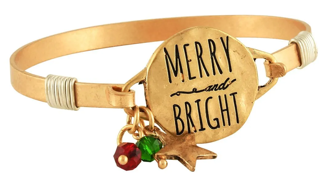 "Merry & Bright" Bangle Bracelet