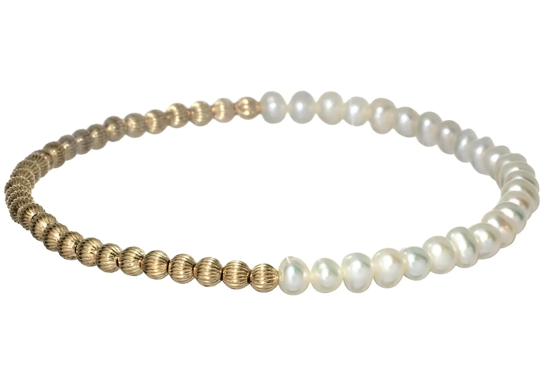 "PENELOPE" 14k gold-filled & pearl beaded bracelet