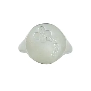 Round Posy Signet Ring - Milly Thomas