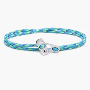 Sailing Cord Bracelet With Silver Clasp (Multicolors)