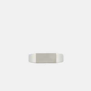 Silver Brushed Rectangle Ring