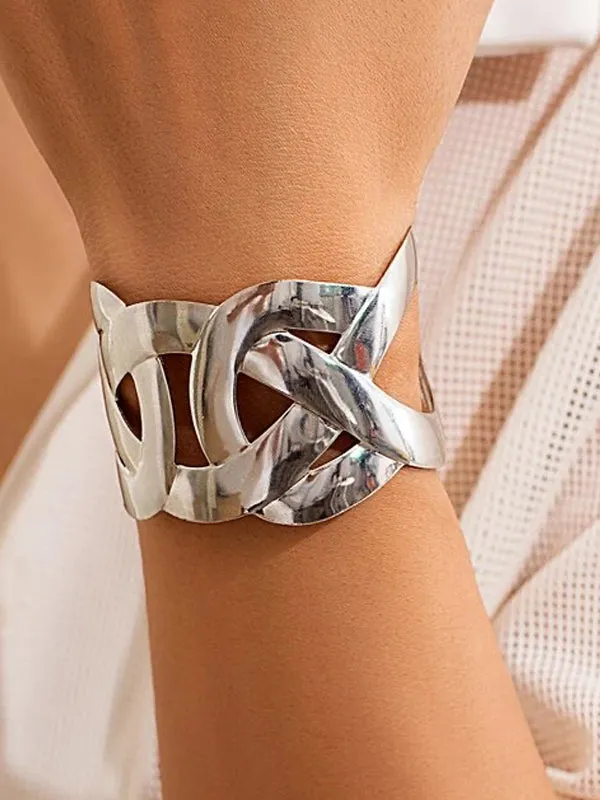 Silver Open Cuff Bracelet