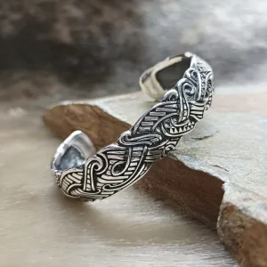 Silver Viking Raven Arm Ring