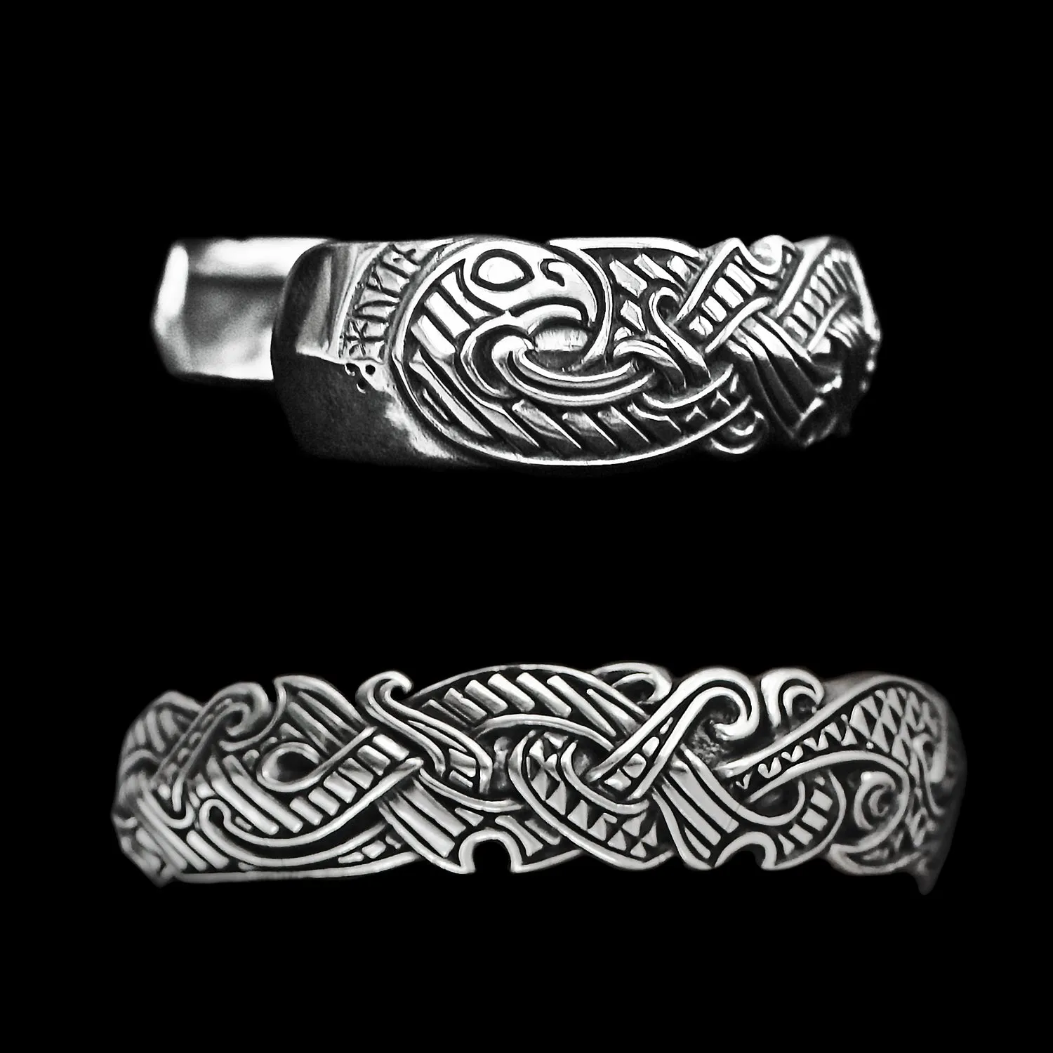 Silver Viking Raven Arm Ring