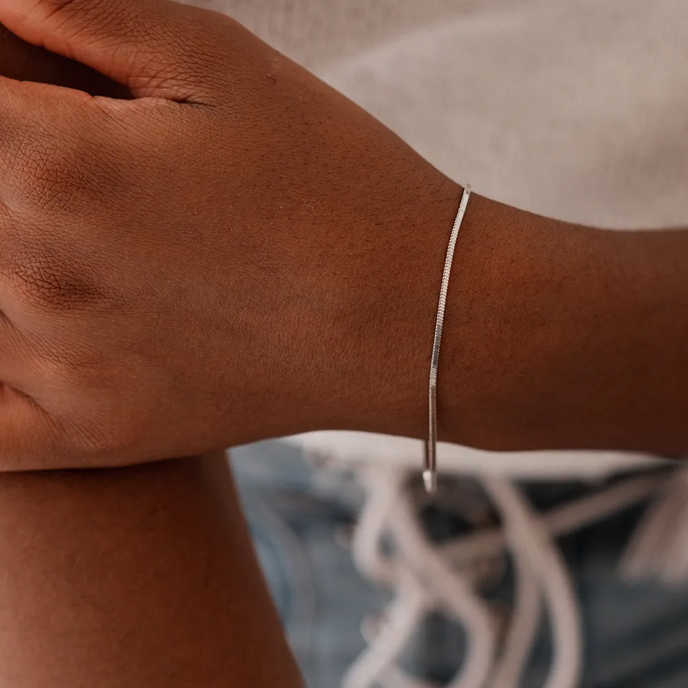 Snake Chain Bracelet - Silver