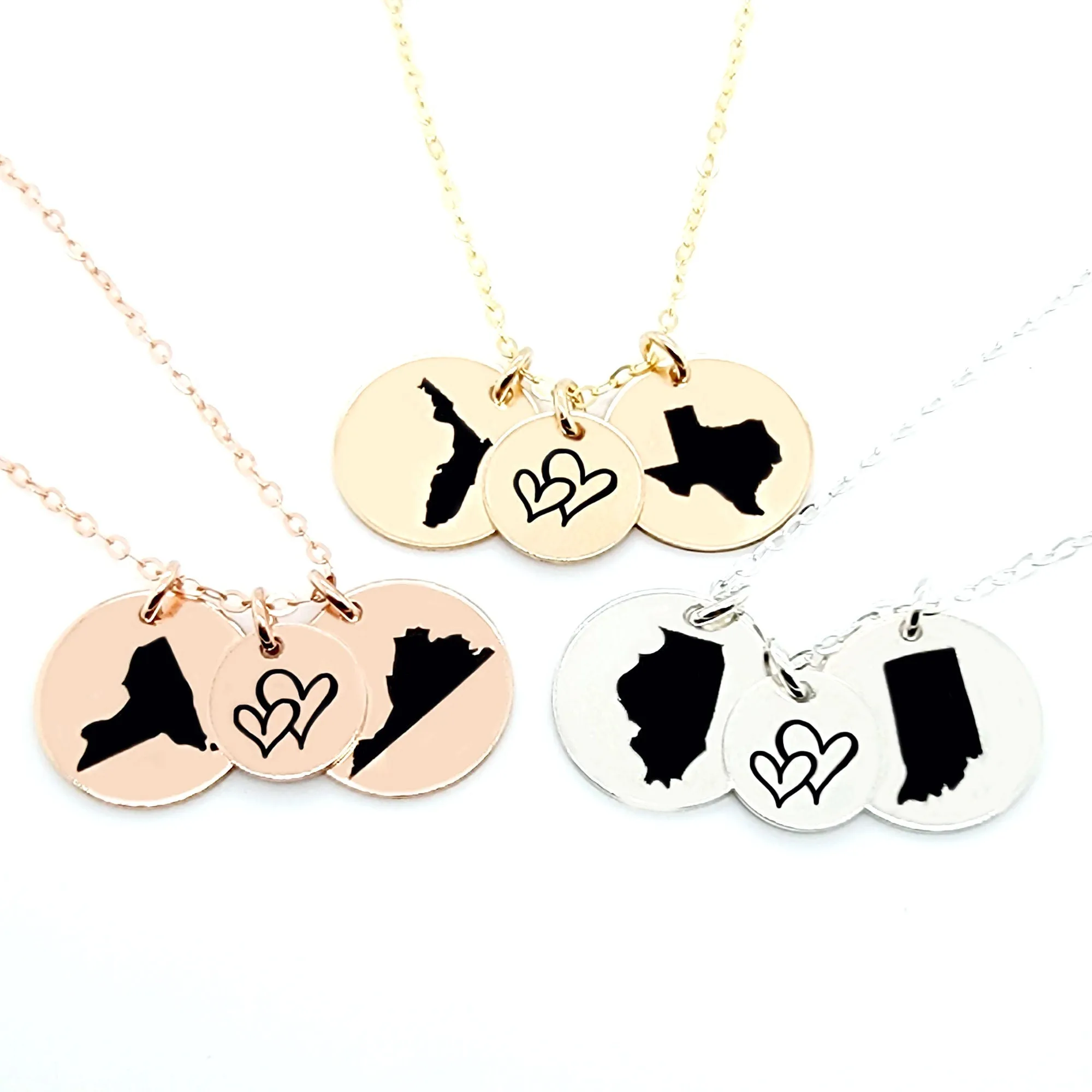 State to State Love Necklace - CG513N. Starts at