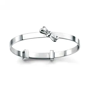 Sterling Silver Bow Bangle B4781