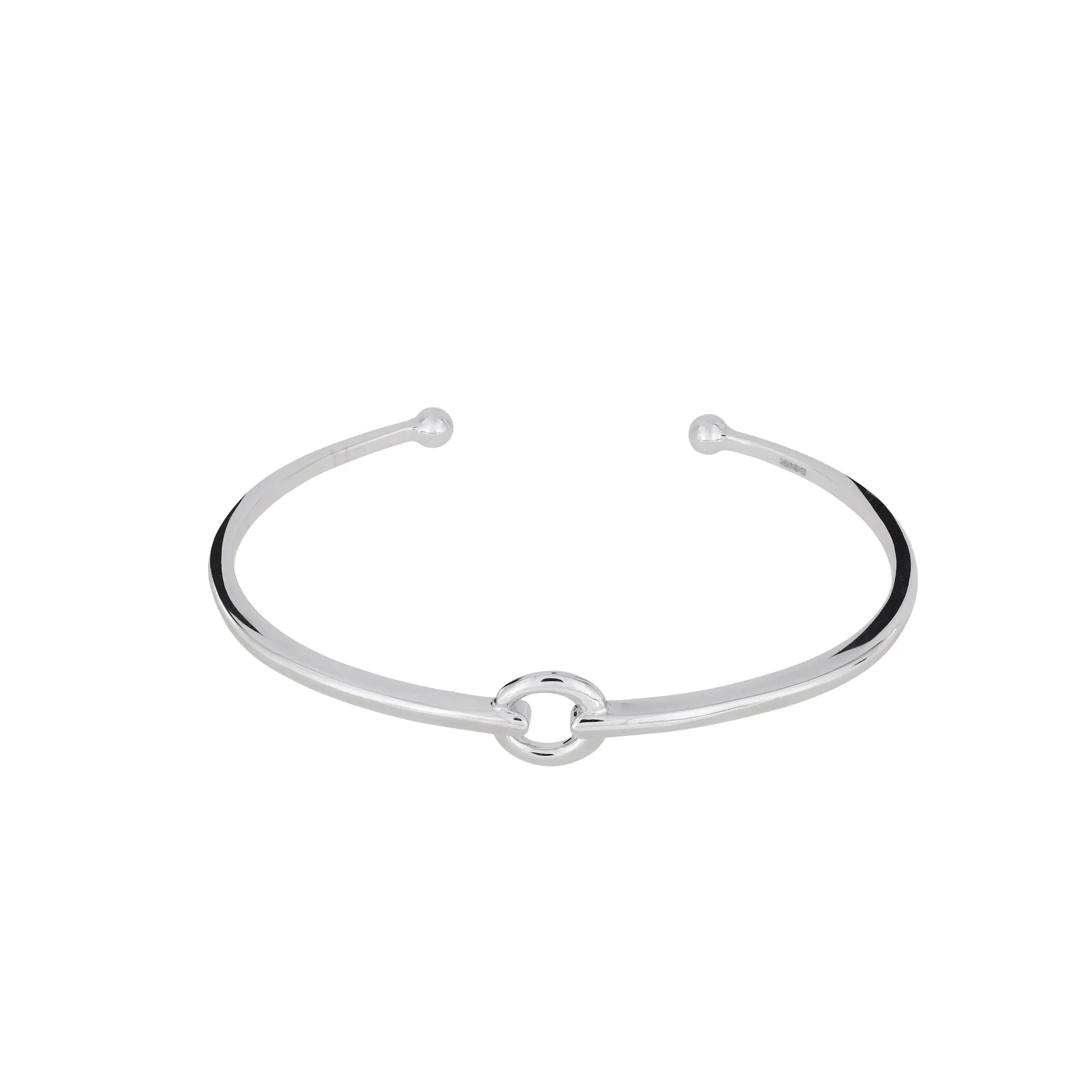 Sterling Silver Open Circle Cuff Bangle