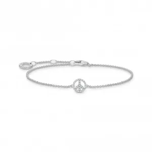 Sterling Silver White Peace Bracelet A2083-051-14-L19V