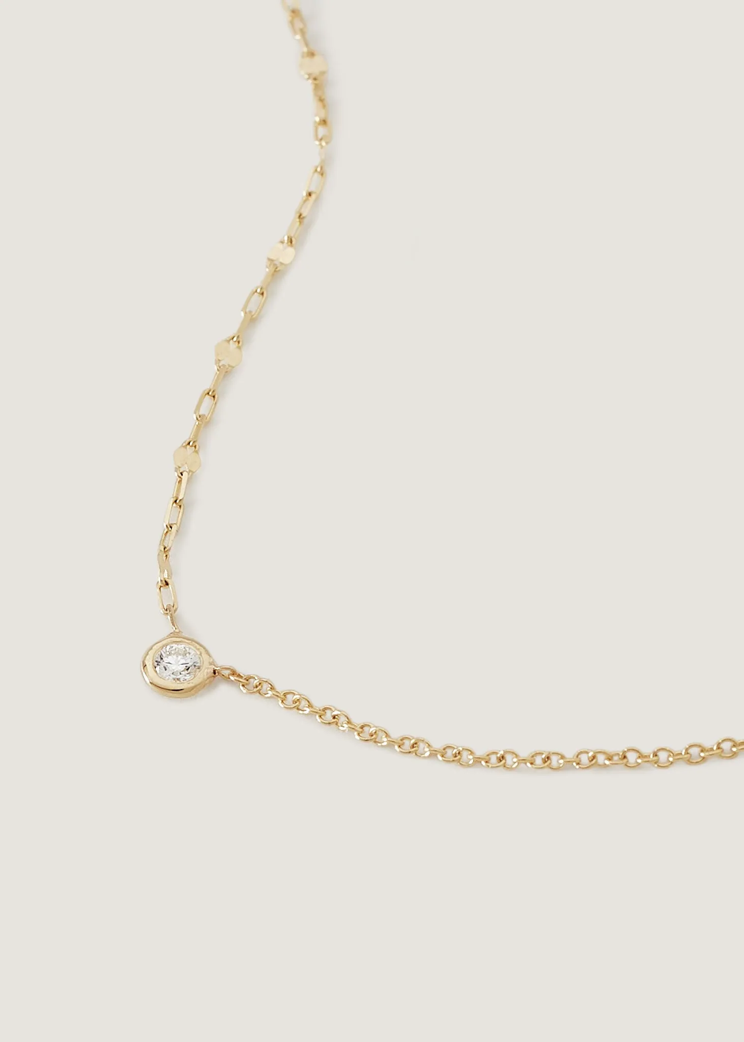 Two In One Solitaire Round Diamond Necklace