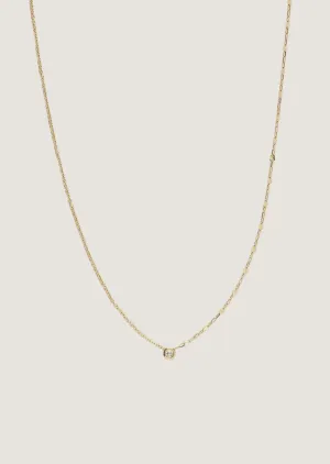 Two In One Solitaire Round Diamond Necklace