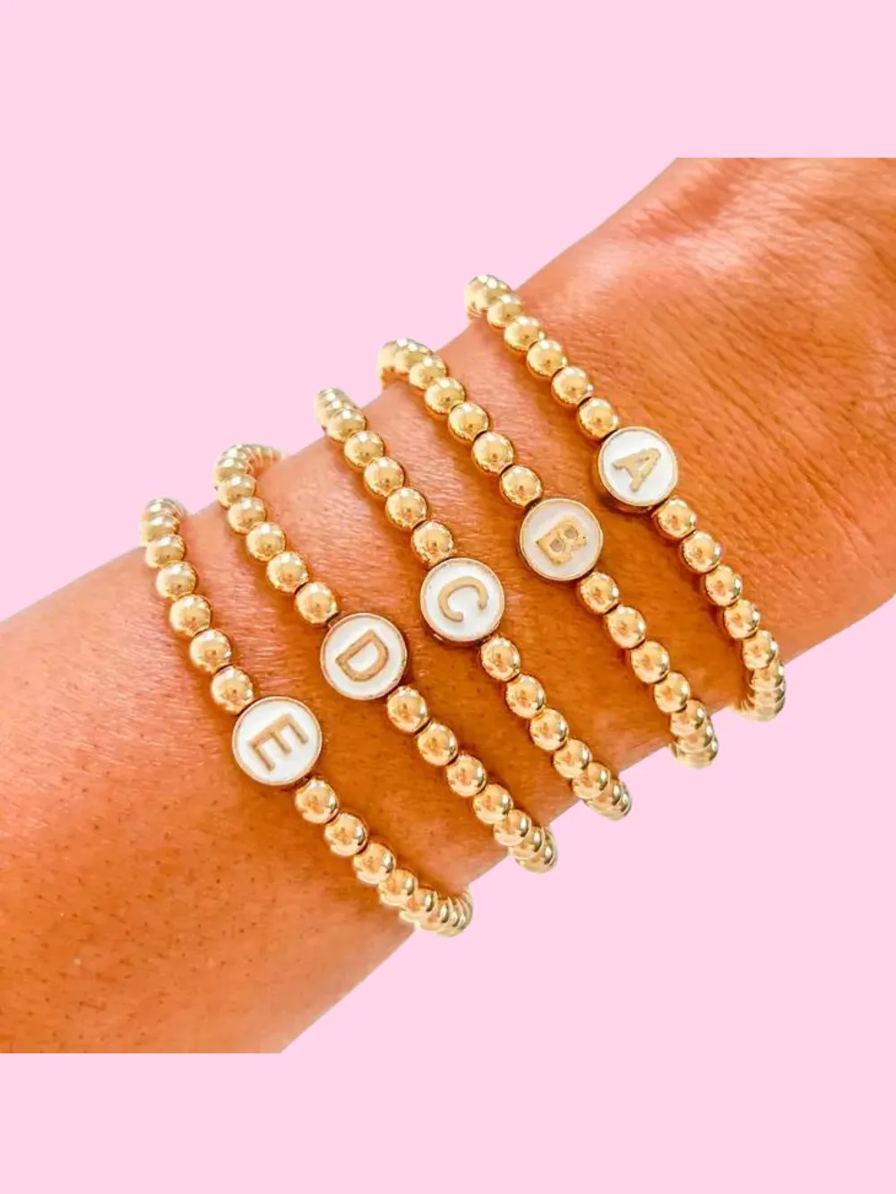 Two Tone Initial Bracelet