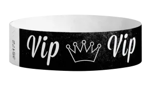 Tyvek® 3/4" x 10" Sheeted Pattern VIP Crown pattern wristbands