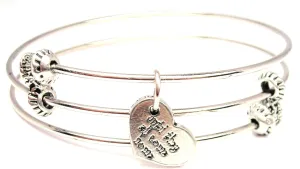 Until They All Come Home Triple Style Expandable Bangle Bracelet