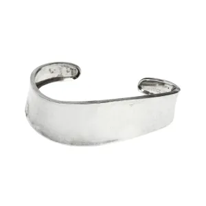 Vintage CII Mexico Sterling Silver Wavy Cuff Bracelet