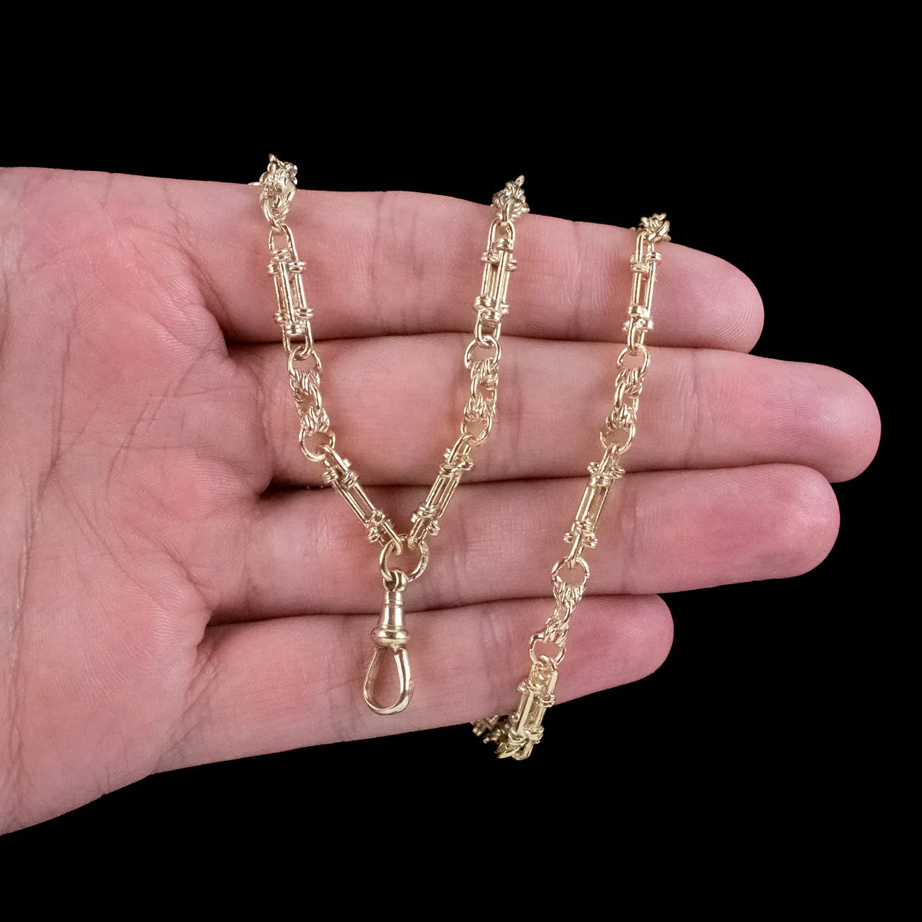 Vintage Guard Chain Sterling Silver 18ct Gold Gilt Dated 1975