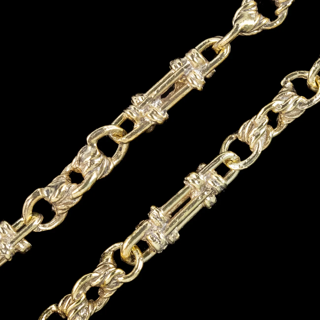 Vintage Guard Chain Sterling Silver 18ct Gold Gilt Dated 1975