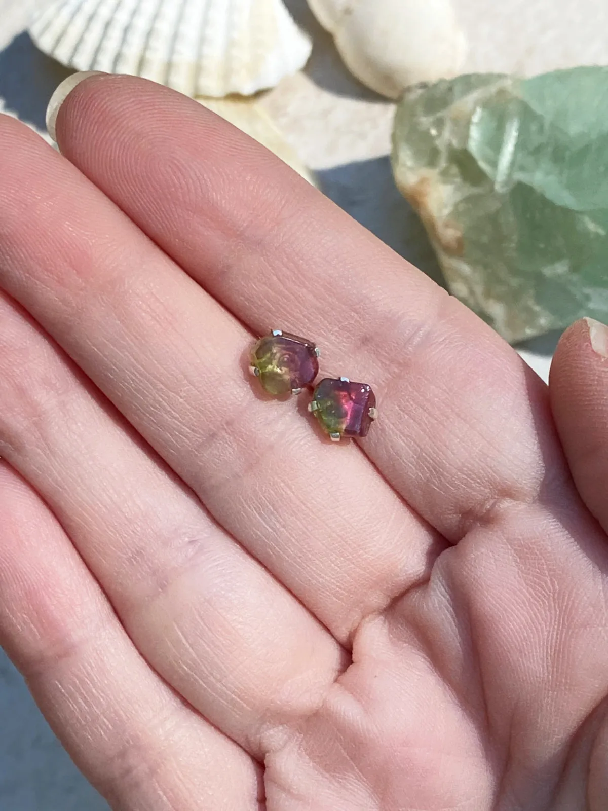 Watermelon Tourmaline Slice Posts