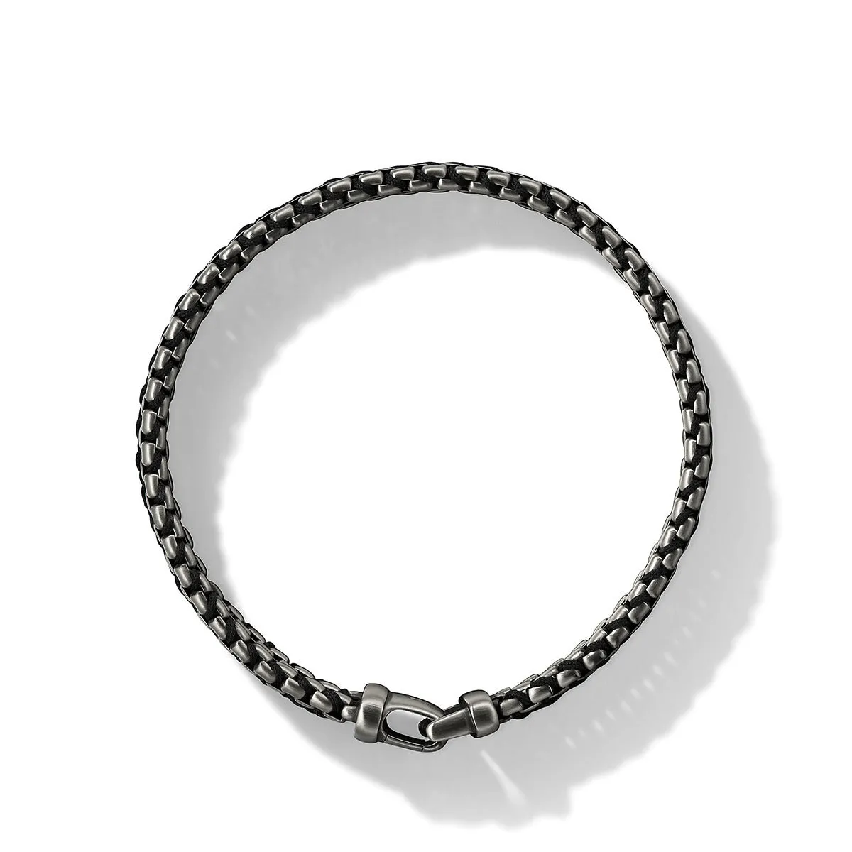 Woven Box Chain Bracelet in Black